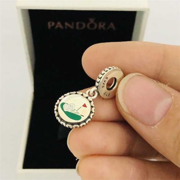 Pandora Silver Golf Charm Bracelet with Green Accents - Picture 2 of 6